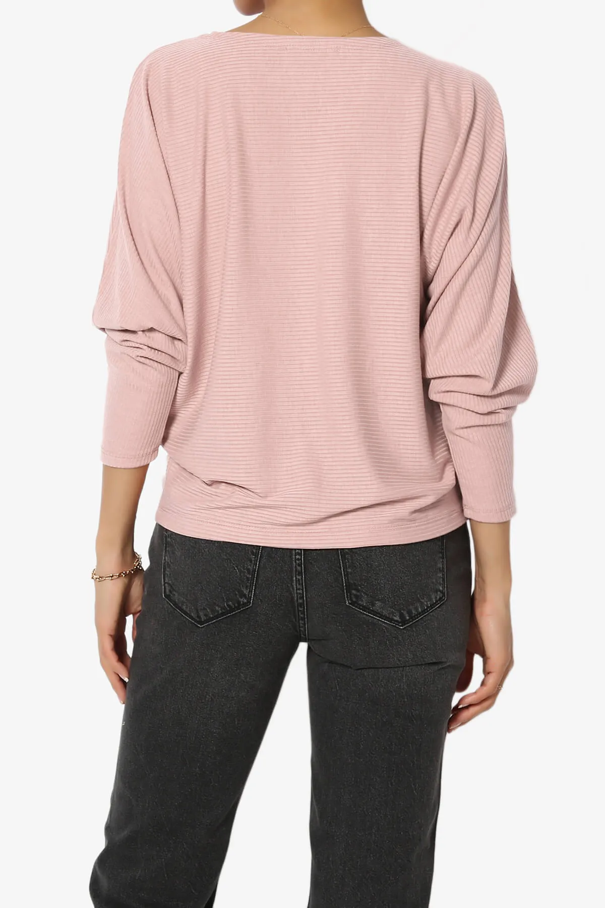 Pepper Dolman Sleeve Ribbed Top