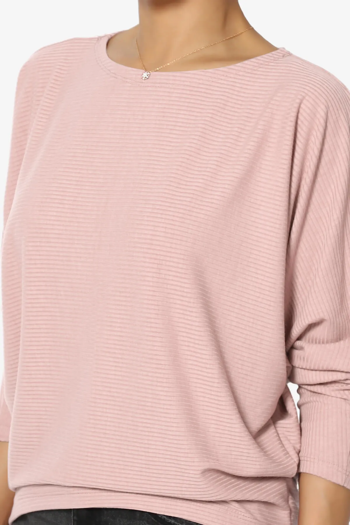 Pepper Dolman Sleeve Ribbed Top