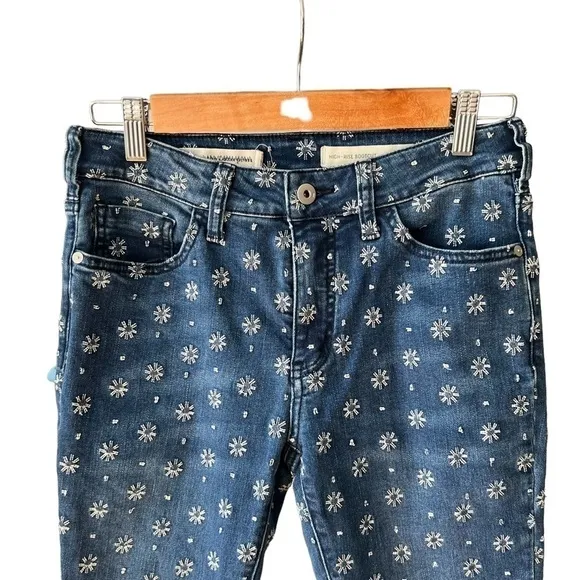 PILCRO Embroidered High Rise Bootcut Jeans