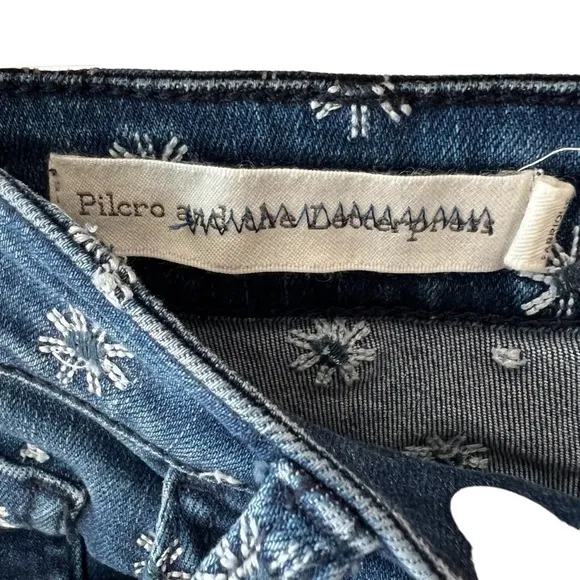 PILCRO Embroidered High Rise Bootcut Jeans