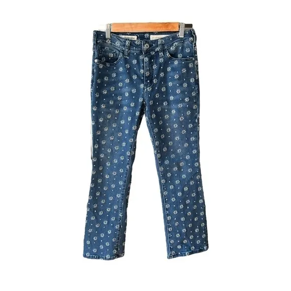 PILCRO Embroidered High Rise Bootcut Jeans
