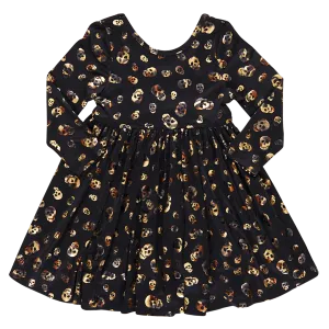 Pink Chicken Girls Lame Steph Dress - Foil Skulls