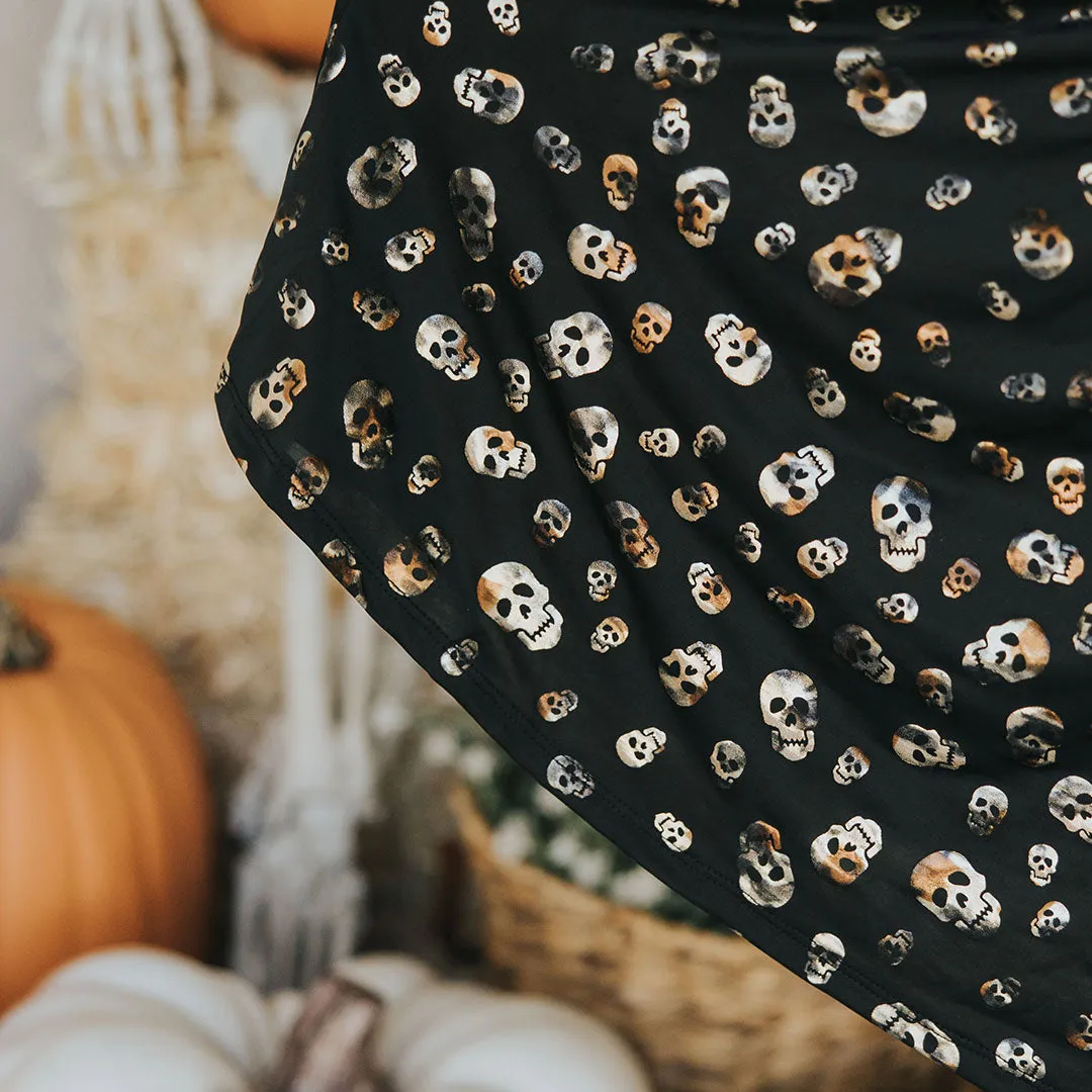 Pink Chicken Girls Lame Steph Dress - Foil Skulls