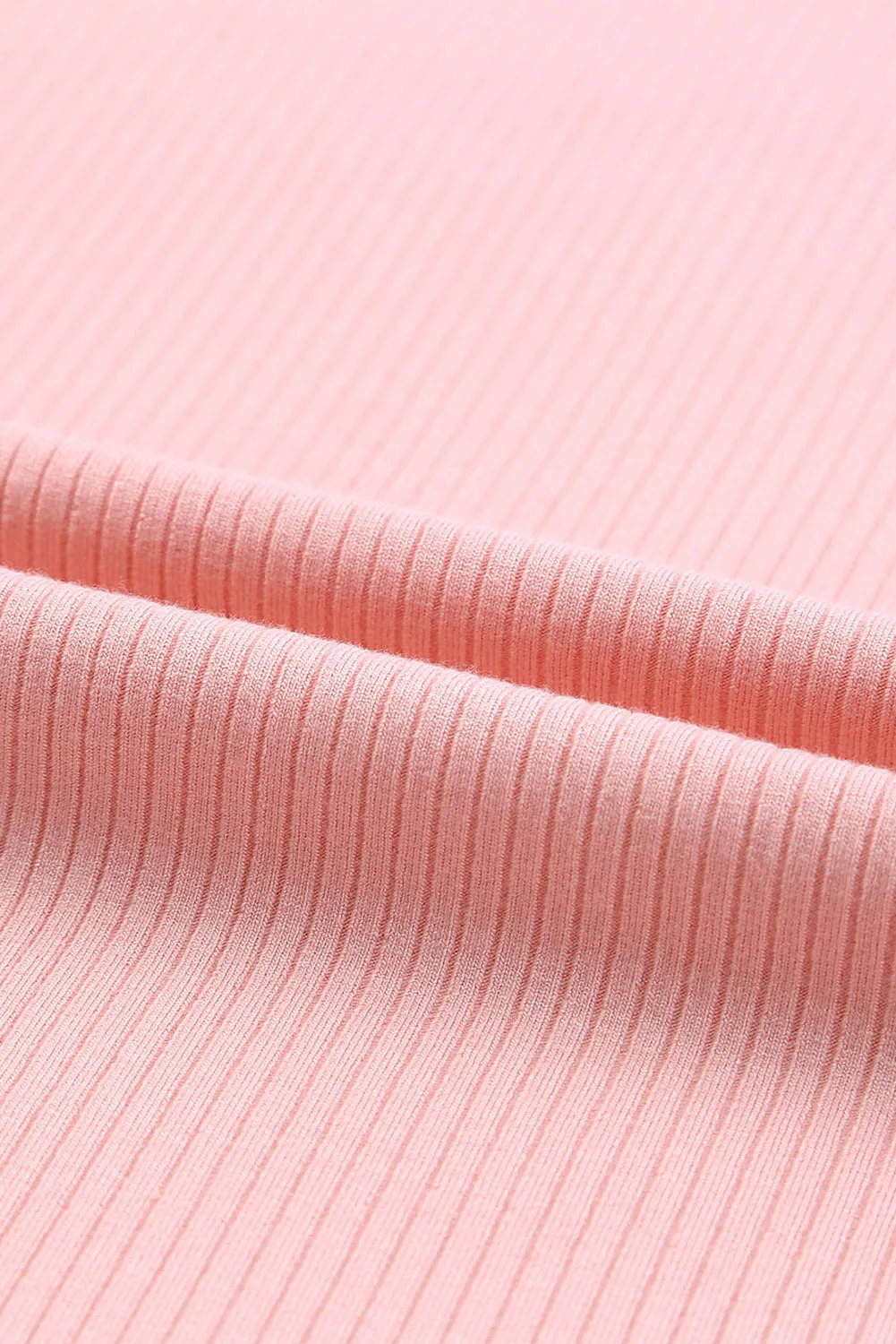 Pink Dot Mesh Ruffle Knit Top