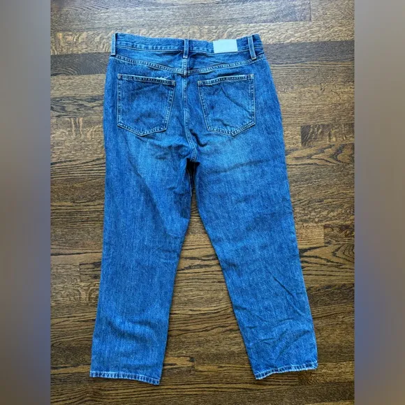 Pistola Charlie High Rise Ankle Straight Jeans in Medium Wash. Size 30.