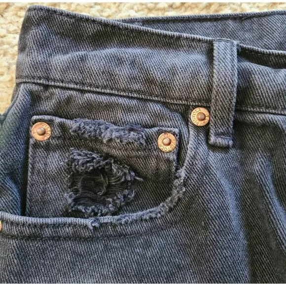 PISTOLA Keaton Distressed Straight Leg Busted Knee Jeans Black P6430FBK-TAU  24