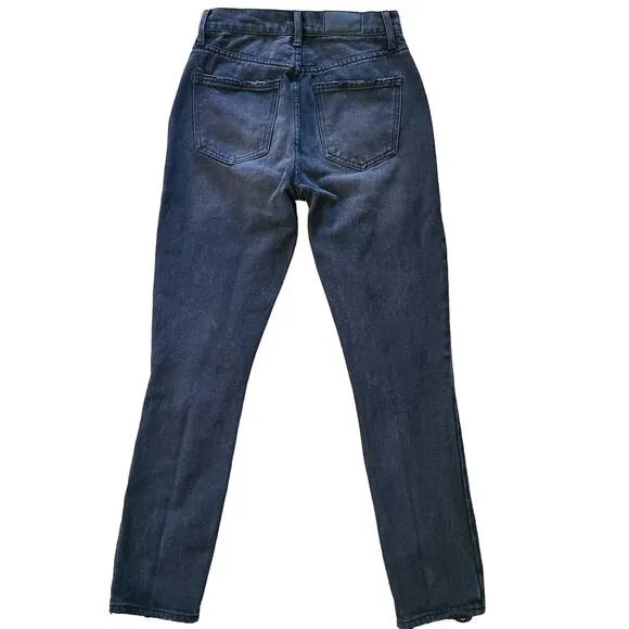PISTOLA Keaton Distressed Straight Leg Busted Knee Jeans Black P6430FBK-TAU  24