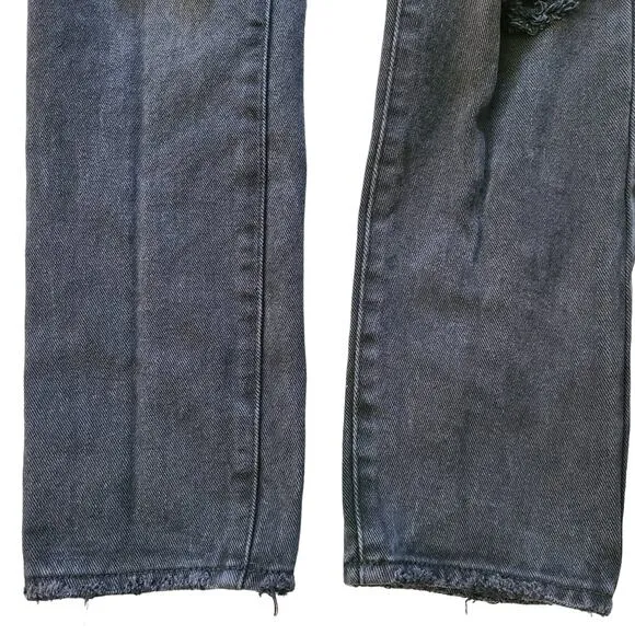 PISTOLA Keaton Distressed Straight Leg Busted Knee Jeans Black P6430FBK-TAU  24