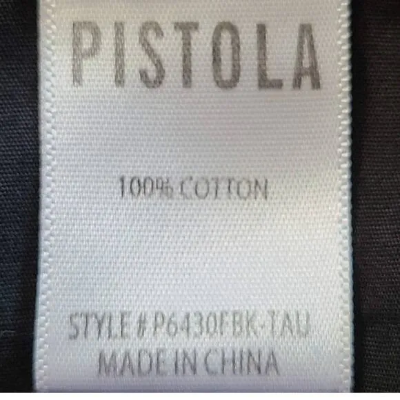 PISTOLA Keaton Distressed Straight Leg Busted Knee Jeans Black P6430FBK-TAU  24