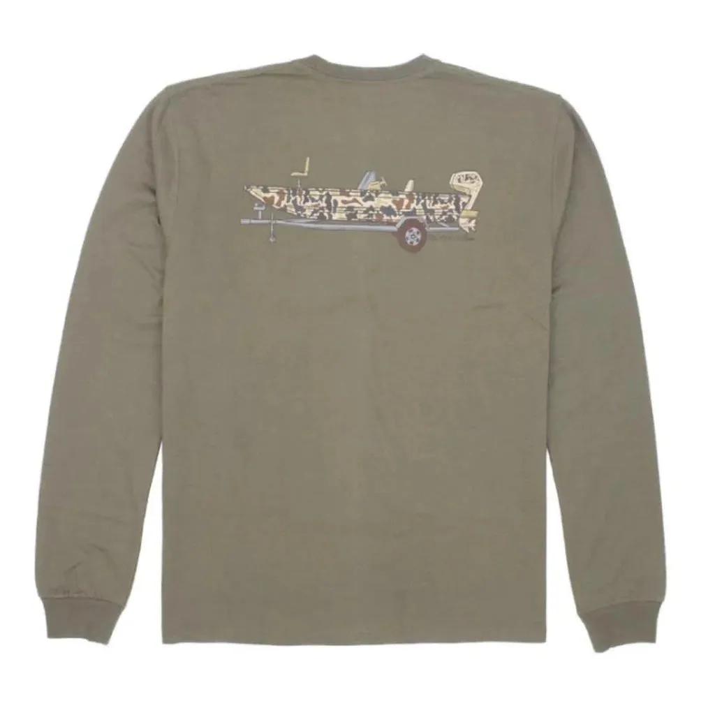 Properly Tied Camo Boat Long Sleeve Tee - Tan