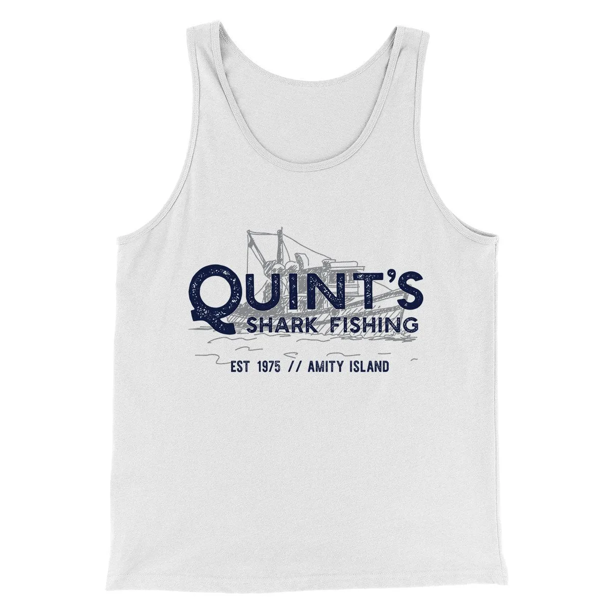 Quint's Shark Fishing Funny Movie Men/Unisex Tank Top