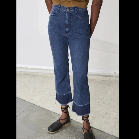 rachel comey slim legion straight jeans high rise size 2 blue DR