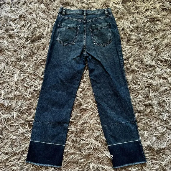 rachel comey slim legion straight jeans high rise size 2 blue DR