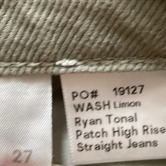 Reformation Ryan Tonal Patch High Rise Straight Jeans Size 27