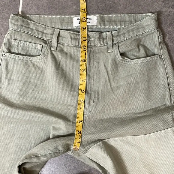 Reformation Ryan Tonal Patch High Rise Straight Jeans Size 27