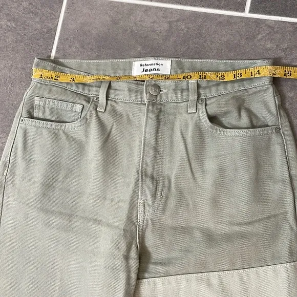 Reformation Ryan Tonal Patch High Rise Straight Jeans Size 27