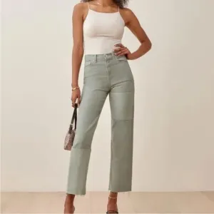 Reformation Ryan Tonal Patch High Rise Straight Jeans Size 27
