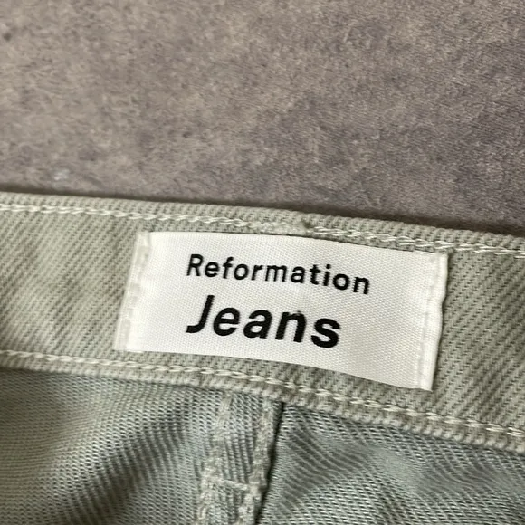 Reformation Ryan Tonal Patch High Rise Straight Jeans Size 27