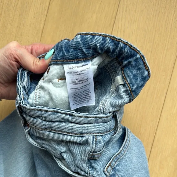 Reformation Straight Leg Blue Jeans