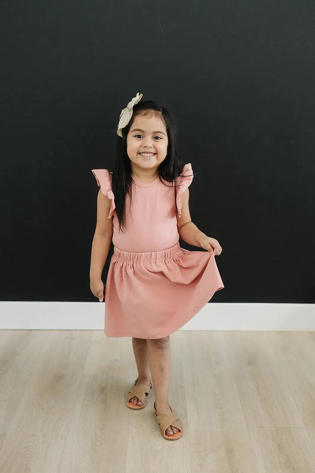 Rose Shirt & Skirt Set