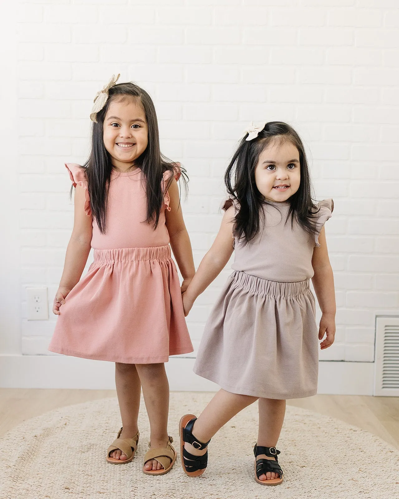 Rose Shirt & Skirt Set