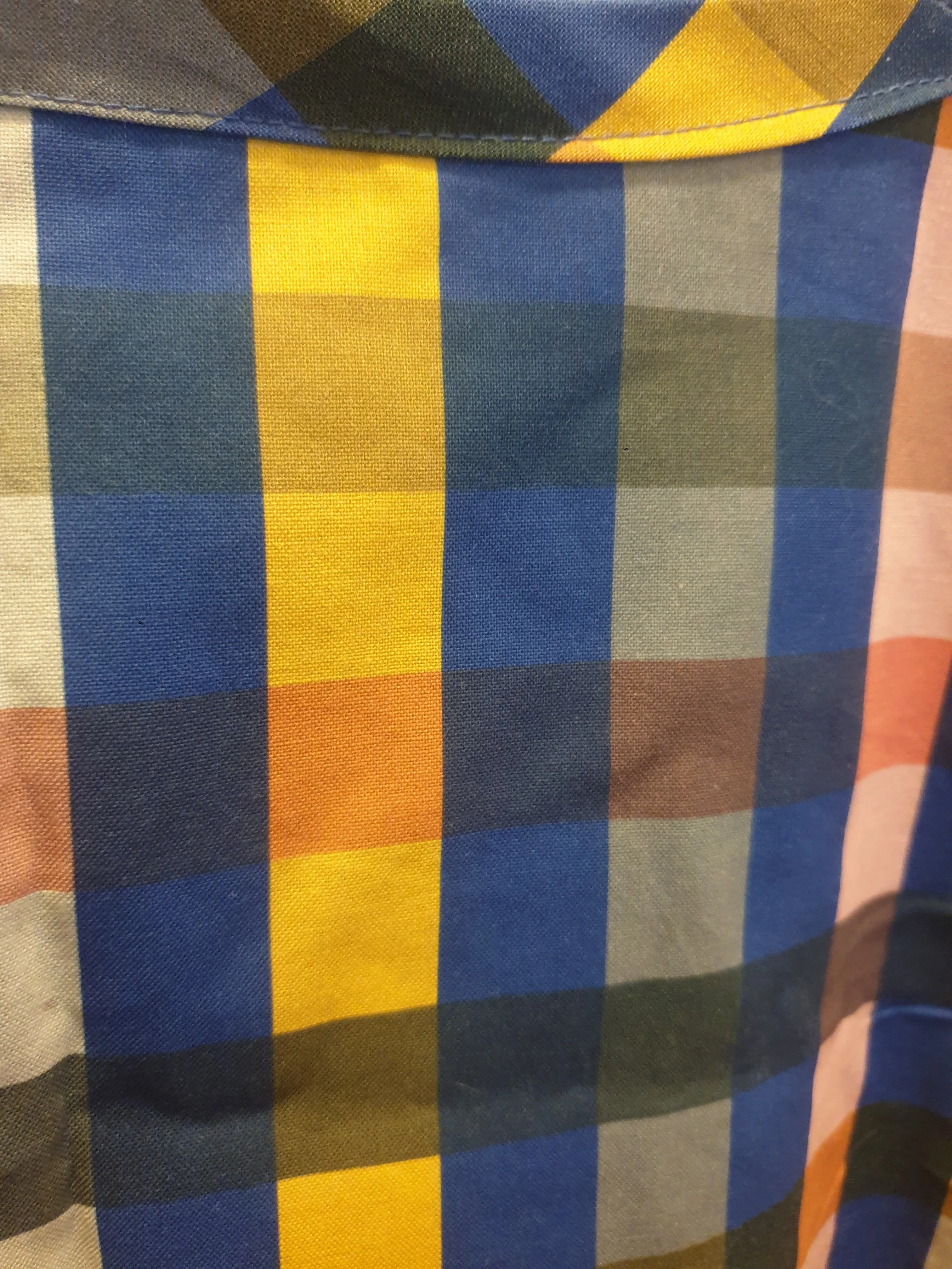 Rummage Style colourful check print long sleeve top size 16