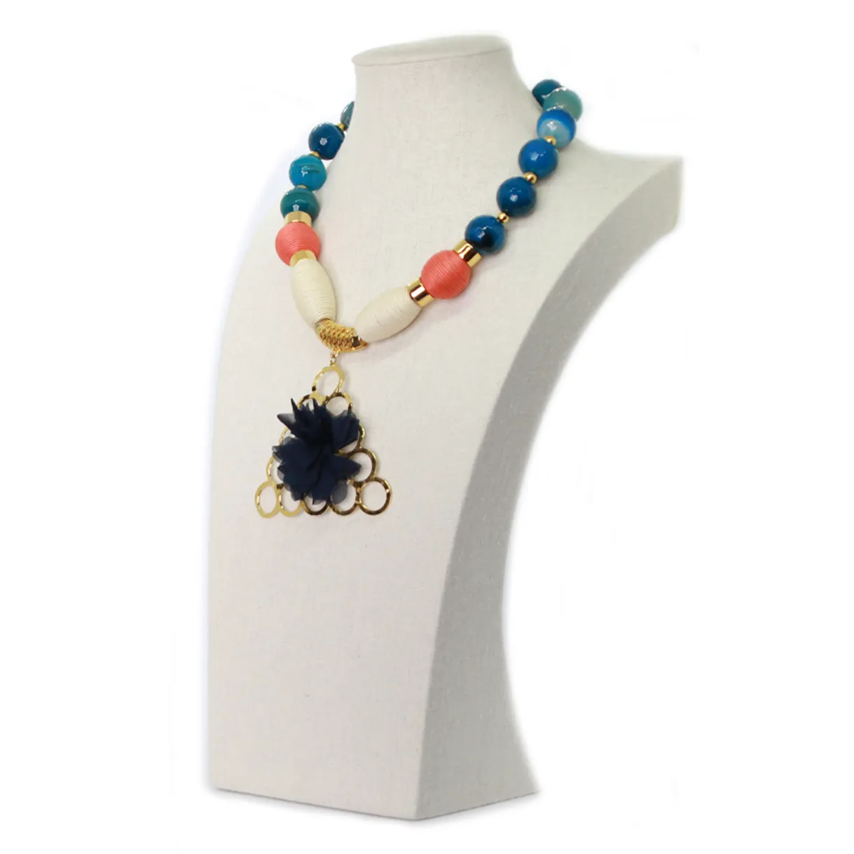 Seduction: Dark Blue Agate Necklace