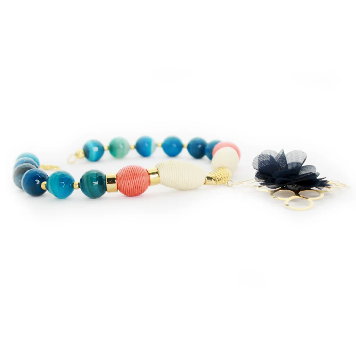 Seduction: Dark Blue Agate Necklace