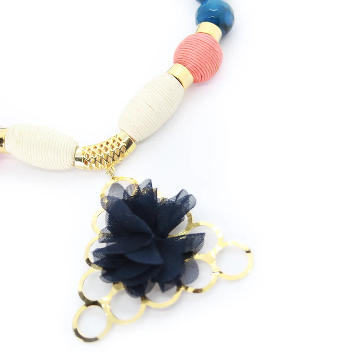 Seduction: Dark Blue Agate Necklace