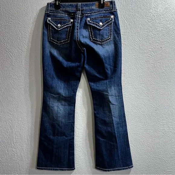 Seven 7  Bootcut Medium Wash Flap Pocket Jeans Women’s Size 10