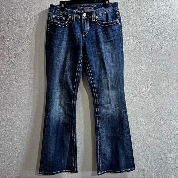 Seven 7  Bootcut Medium Wash Flap Pocket Jeans Women’s Size 10