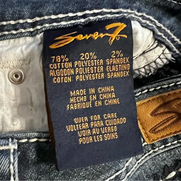 Seven 7  Bootcut Medium Wash Flap Pocket Jeans Women’s Size 10