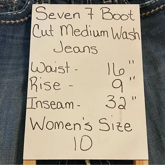 Seven 7  Bootcut Medium Wash Flap Pocket Jeans Women’s Size 10