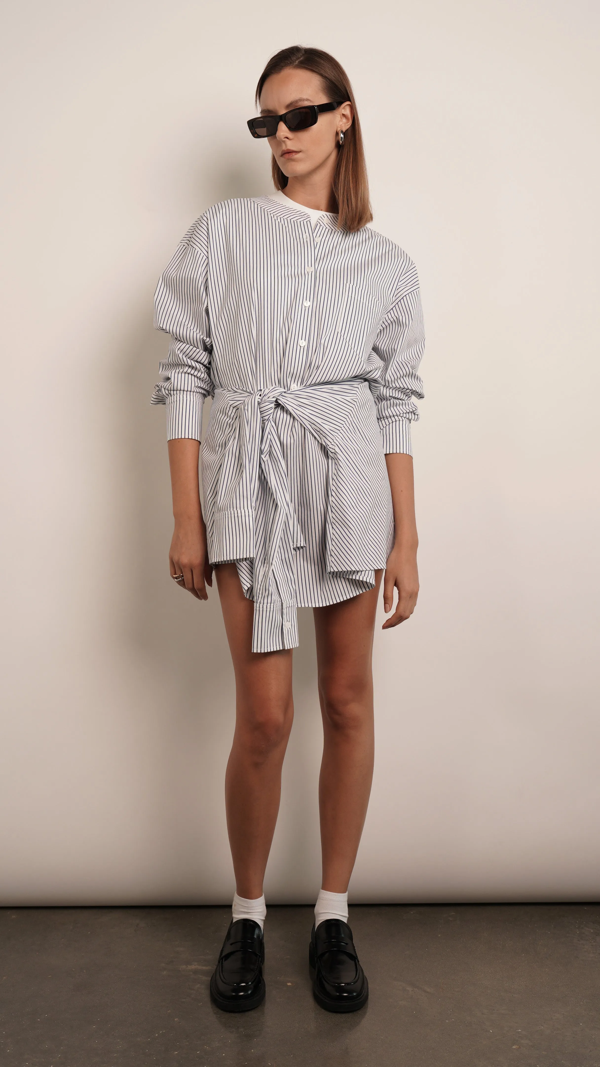SIENNA SHIRT DRESS - BLACK