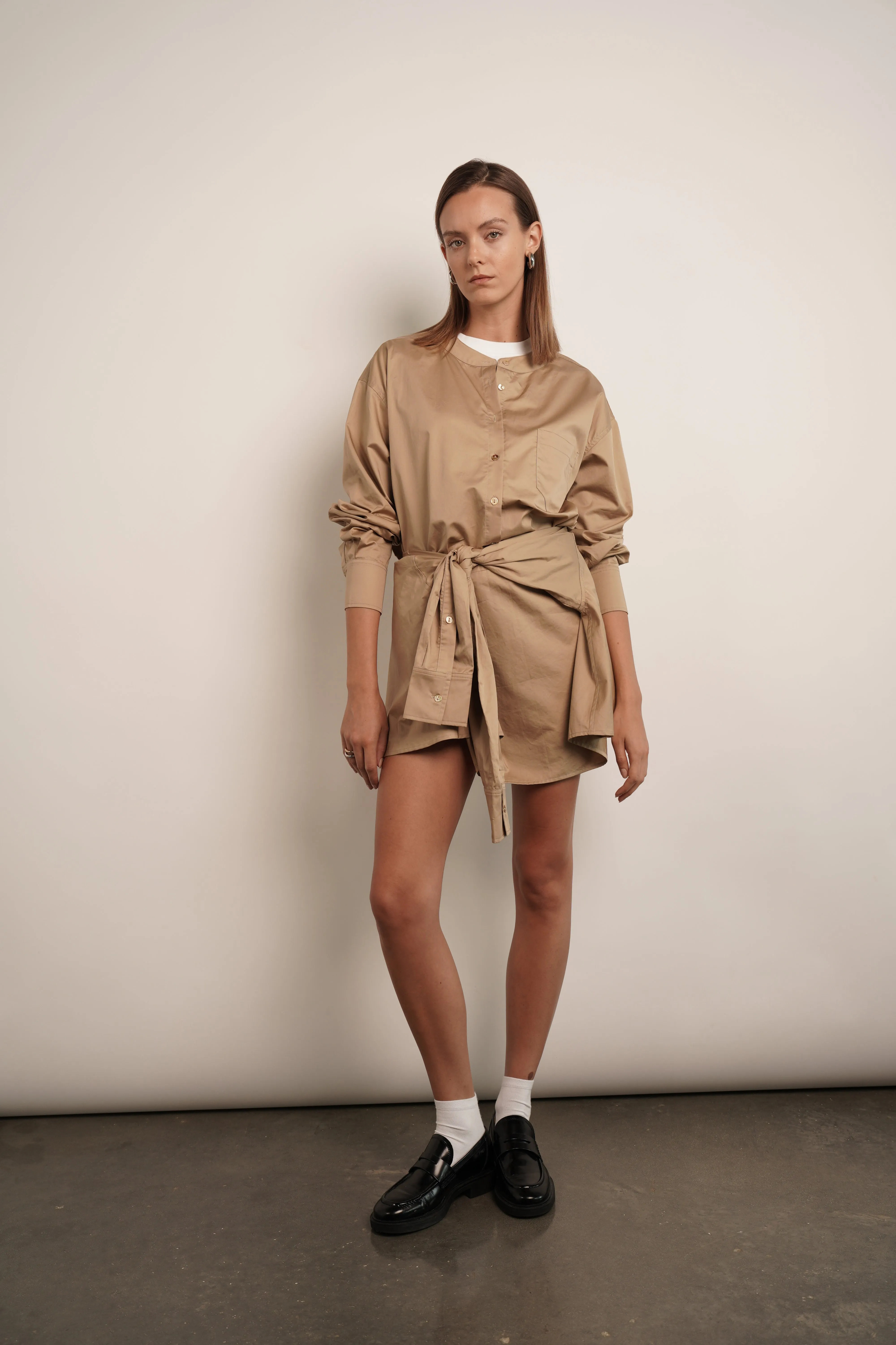 SIENNA SHIRT DRESS - BLACK