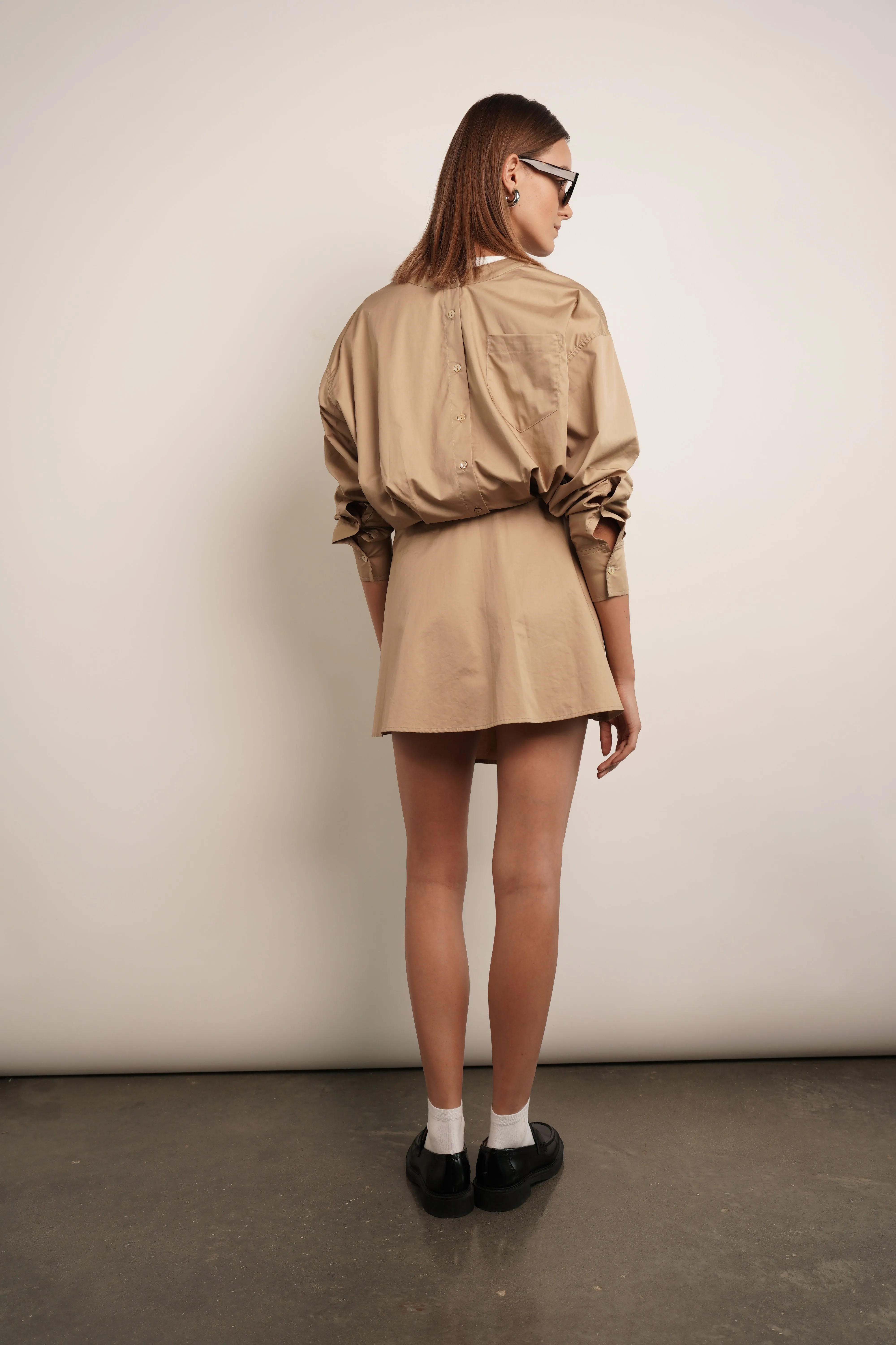 SIENNA SHIRT DRESS - BLACK