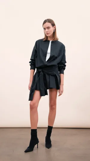 SIENNA SHIRT DRESS - BLACK