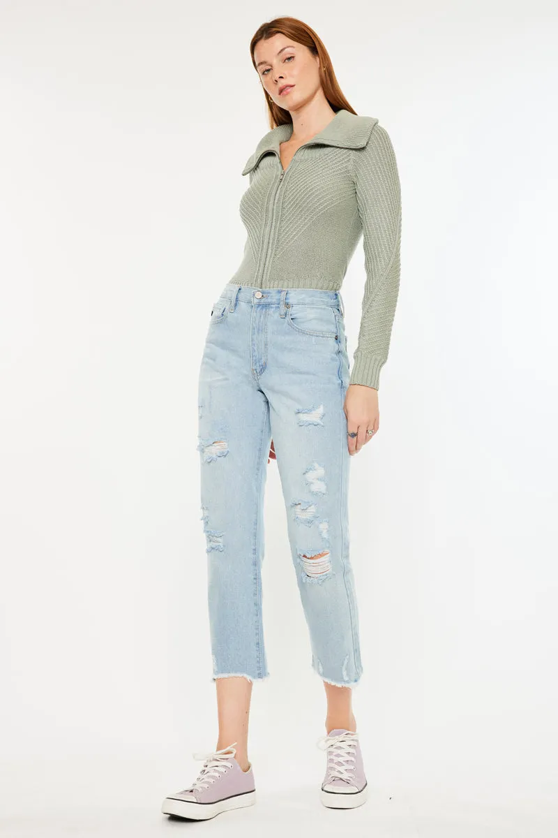 Sierra High Rise Straight Leg Jeans