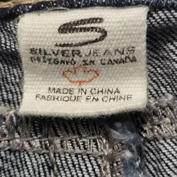 Silver Pioneer Women's Jeans 34 31 Distressed Bootcut Denim 34/31 NWT