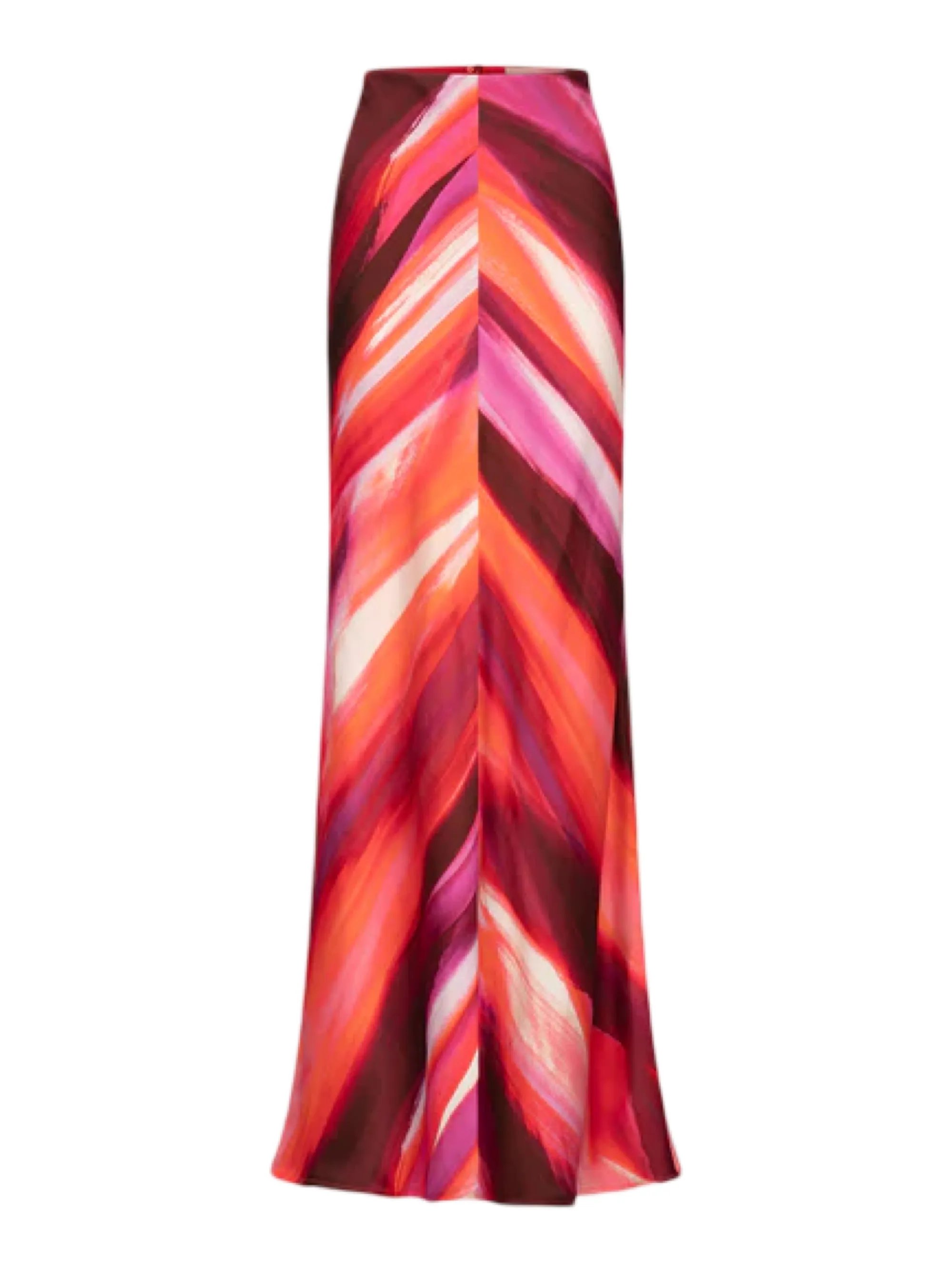 Silvia Tcherassi Laurina Skirt in Magenta Abstract Waves