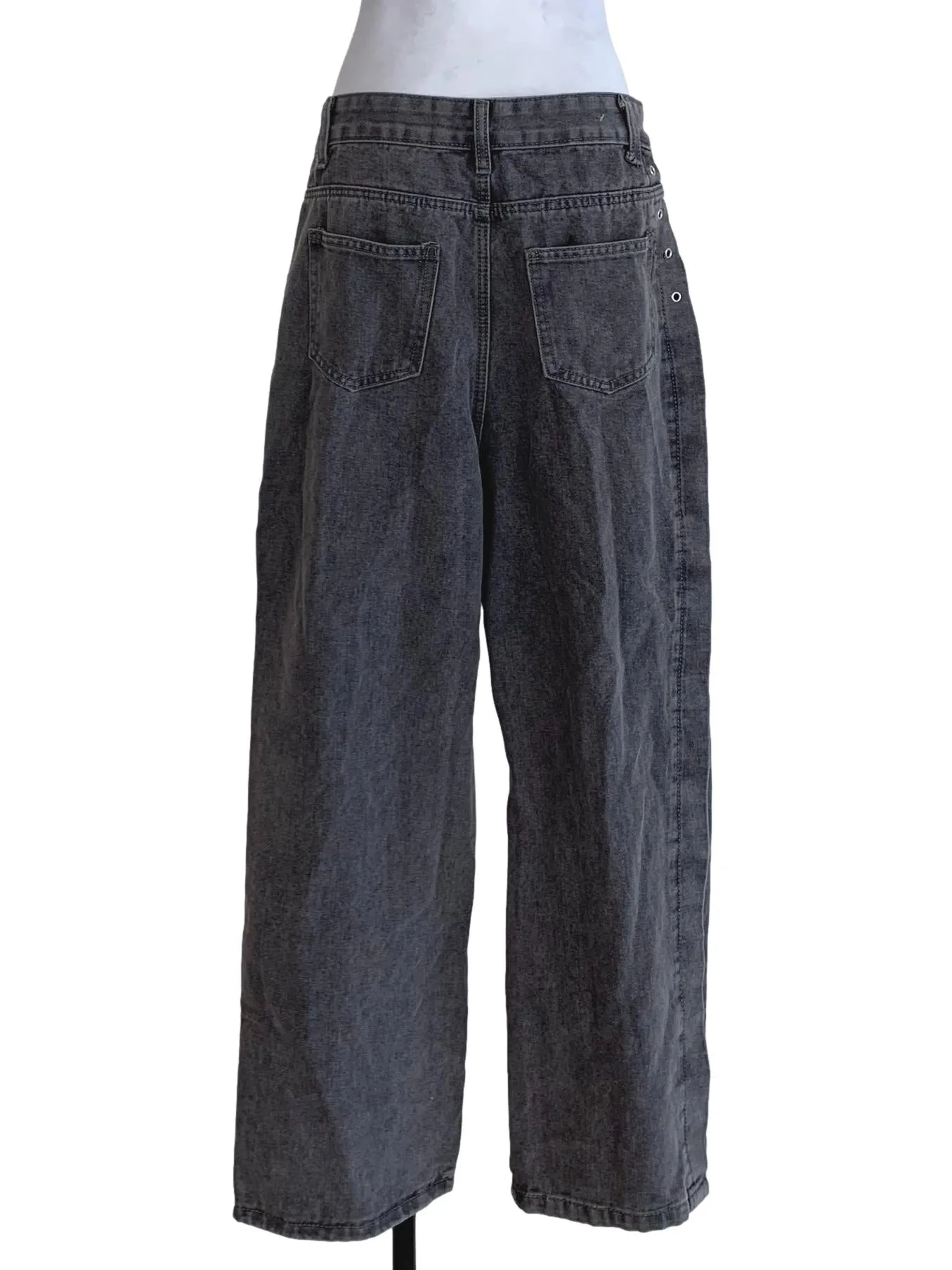 Stone Grey Plain Straight Jeans