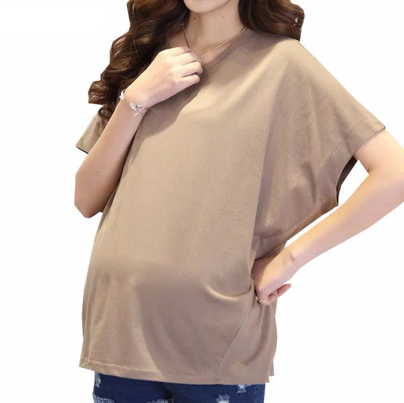 Summer Loose Bat Sleeve Clothes For Pregnant Women