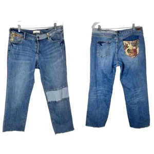 SUNDANCE Wyatt Tapestry cropped Jean Women's size 32 Straight Leg Jean