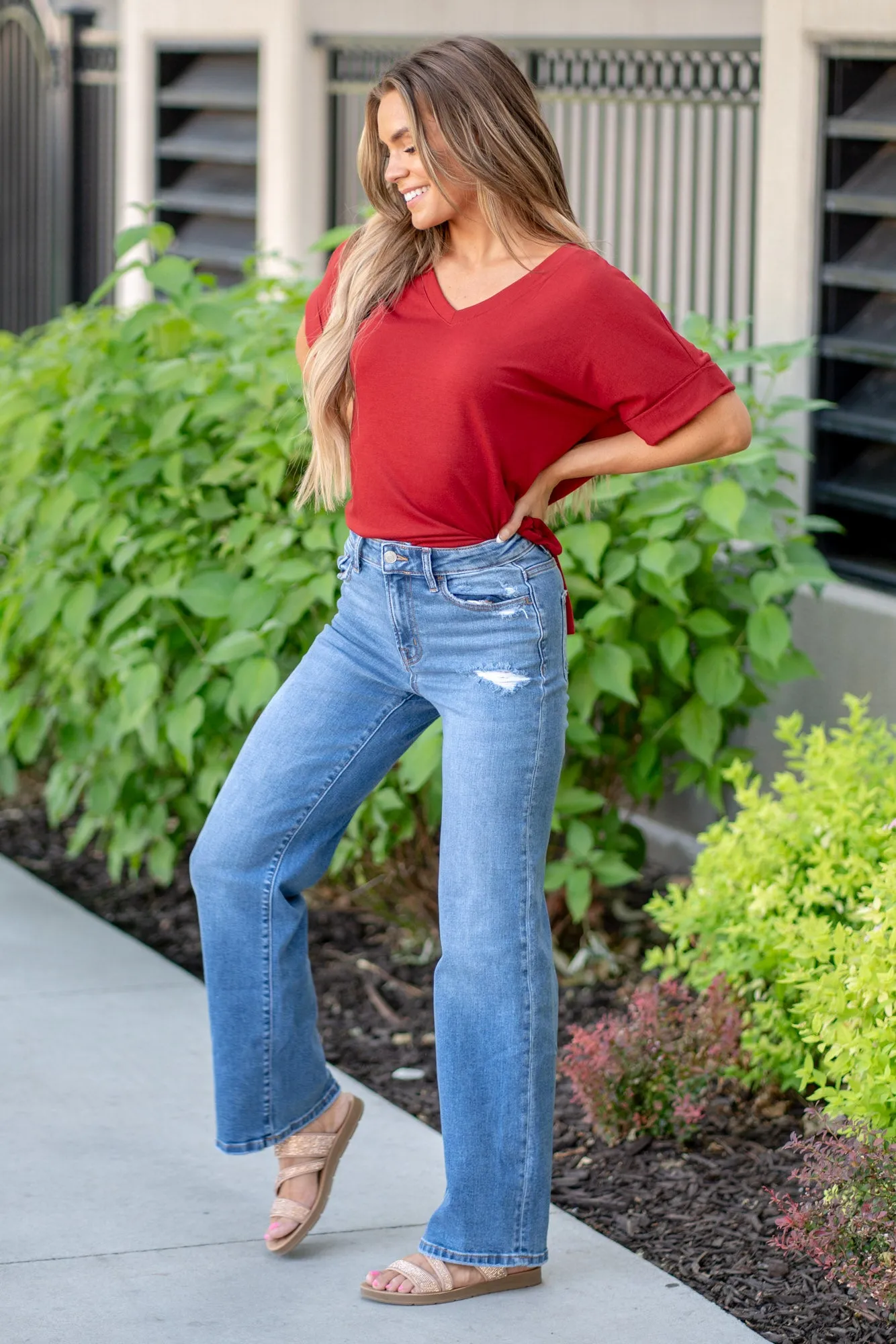 Sweet Caroline High Rise Straight Leg