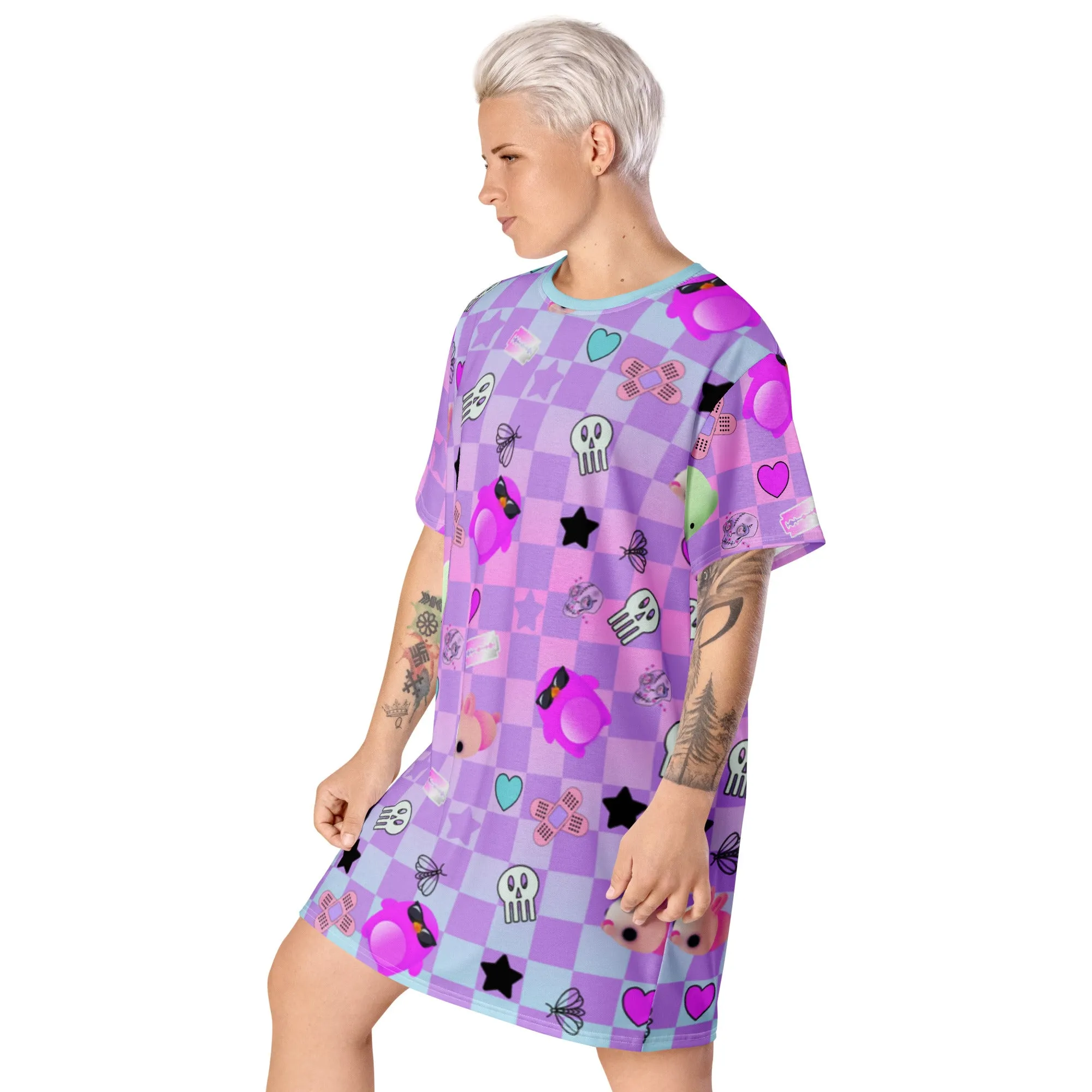 T-shirt Dress, Pastel Goth Menhera Kei