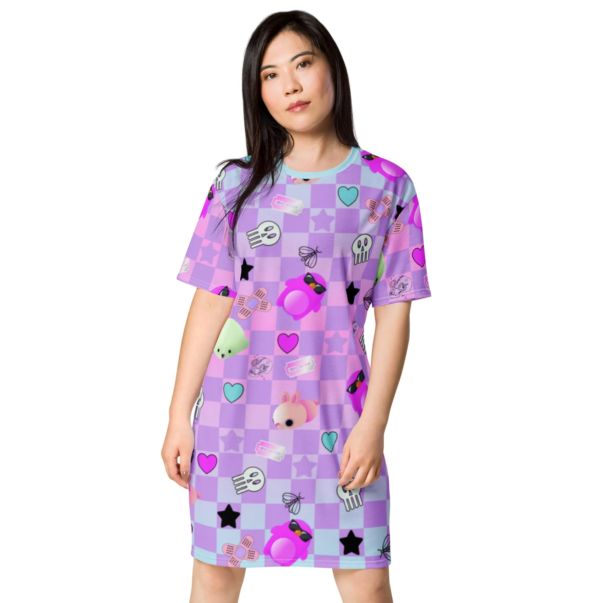 T-shirt Dress, Pastel Goth Menhera Kei