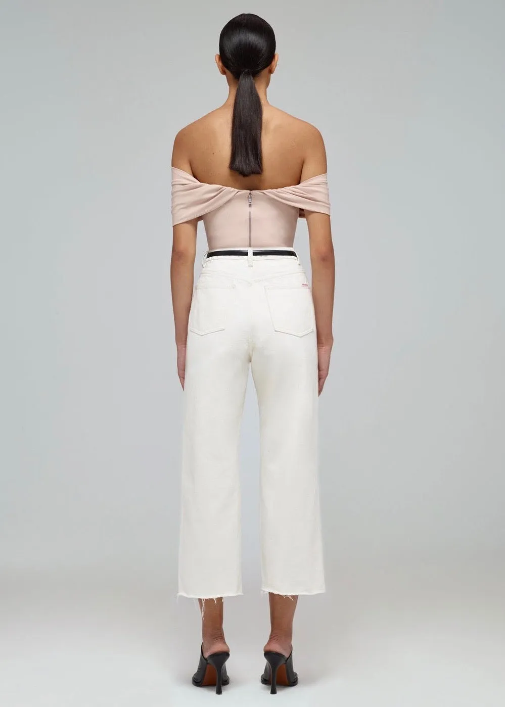 Taupe Jersey Off Shoulder Top (Taupe)