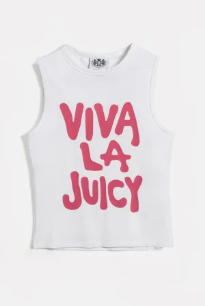 THE ICONS |  WHITE 'VIVA LA JUICY' TANK