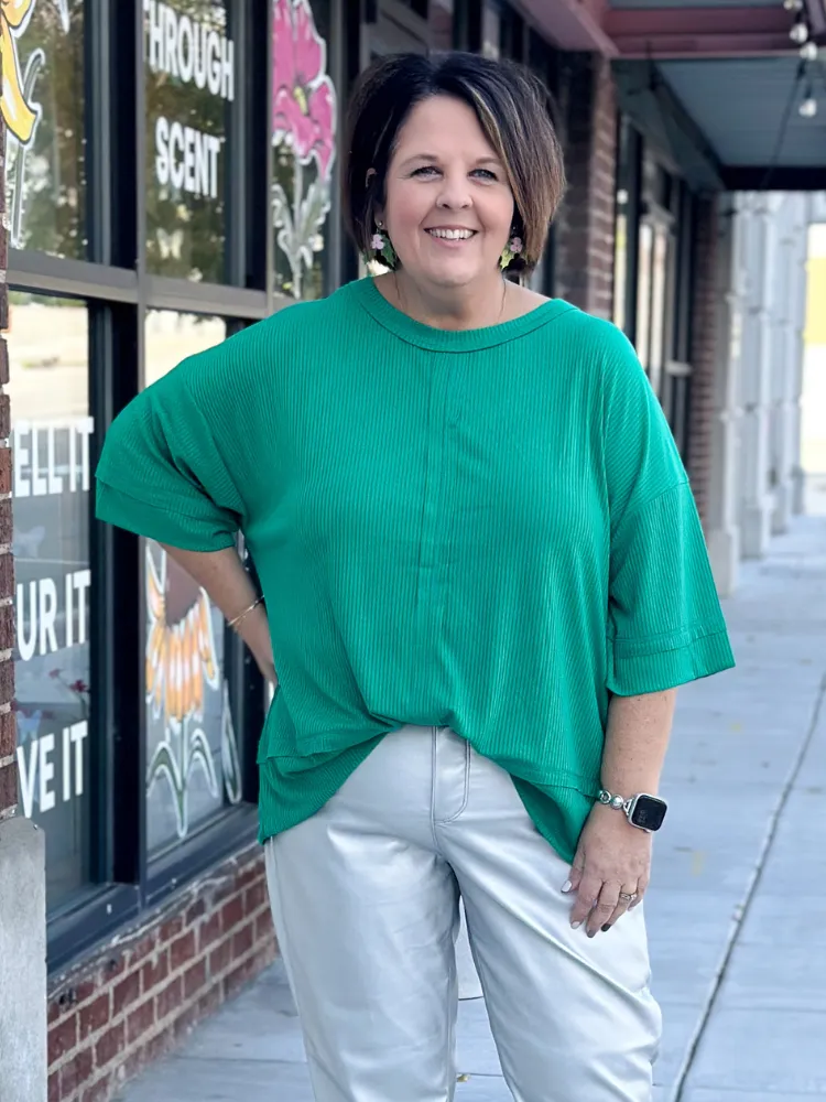 The Mona Top - Kelly Green