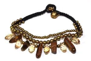 Tigers Eye Gemstone & Crystals Romance Bracelet